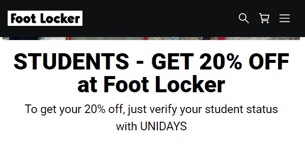 footlocker קוד קידום מכירות