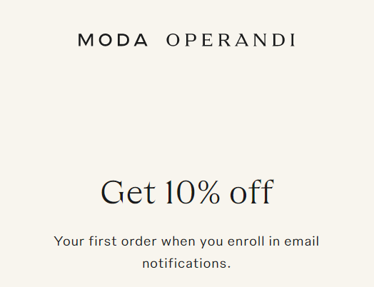 Moda Operandi קוּפּוֹן